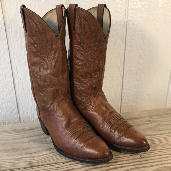Dan Post Other - Dan Post Milwaukee Mens Pecan Brown Leather Western Dress Boots 9.5 EW 111R